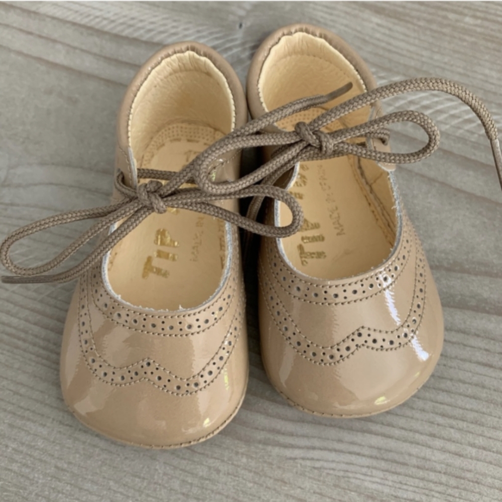 Tip Top Nude Patent Infant Shoe
